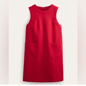 Boden Red Pocket Shift Jumper Dress, Size 4